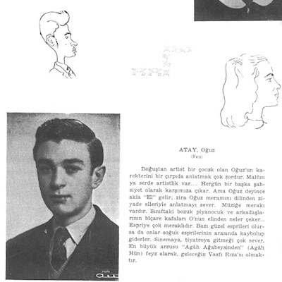 Lise Yıllığında Oğuz Atay